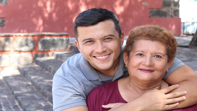 Young Man with Mother